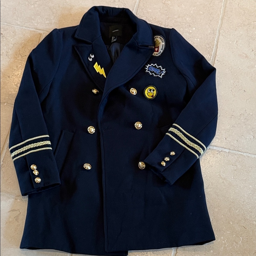 Navy Blue Jacket with Patches
